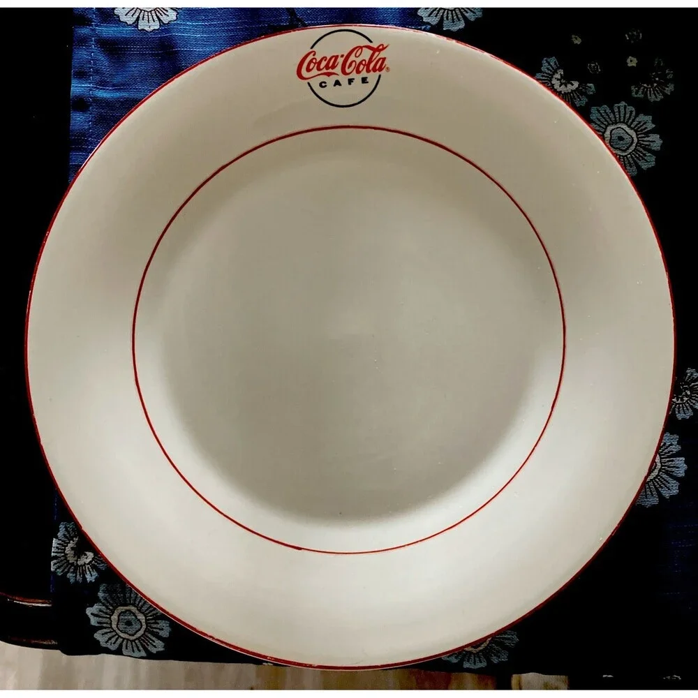 Coca-Cola Cafe Dinner Plates 4 Marketed By Gibson 2003 The Coca-Cola Company